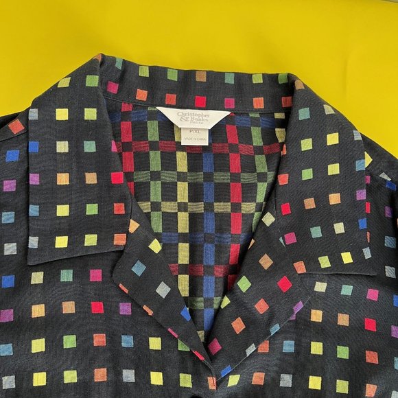 Christopher & Banks Multi-colored Shirt with Square buttons, Size Petite XL - Picture 7 of 10